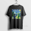 Original Portland Frog Starry Night Van Gogh Long Sleve