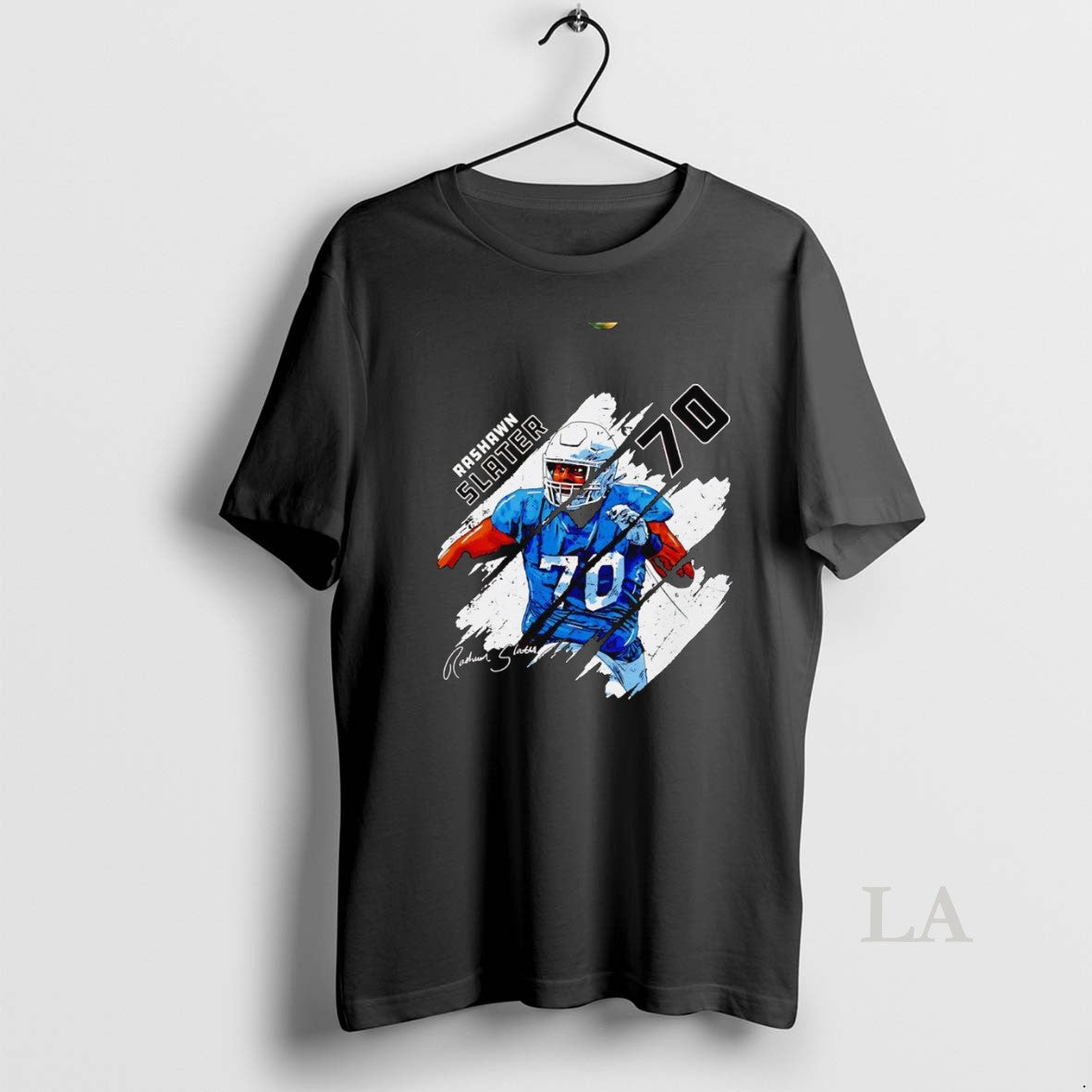 Original Rashawn Slater Stripes Signature Los Angeles Chargers