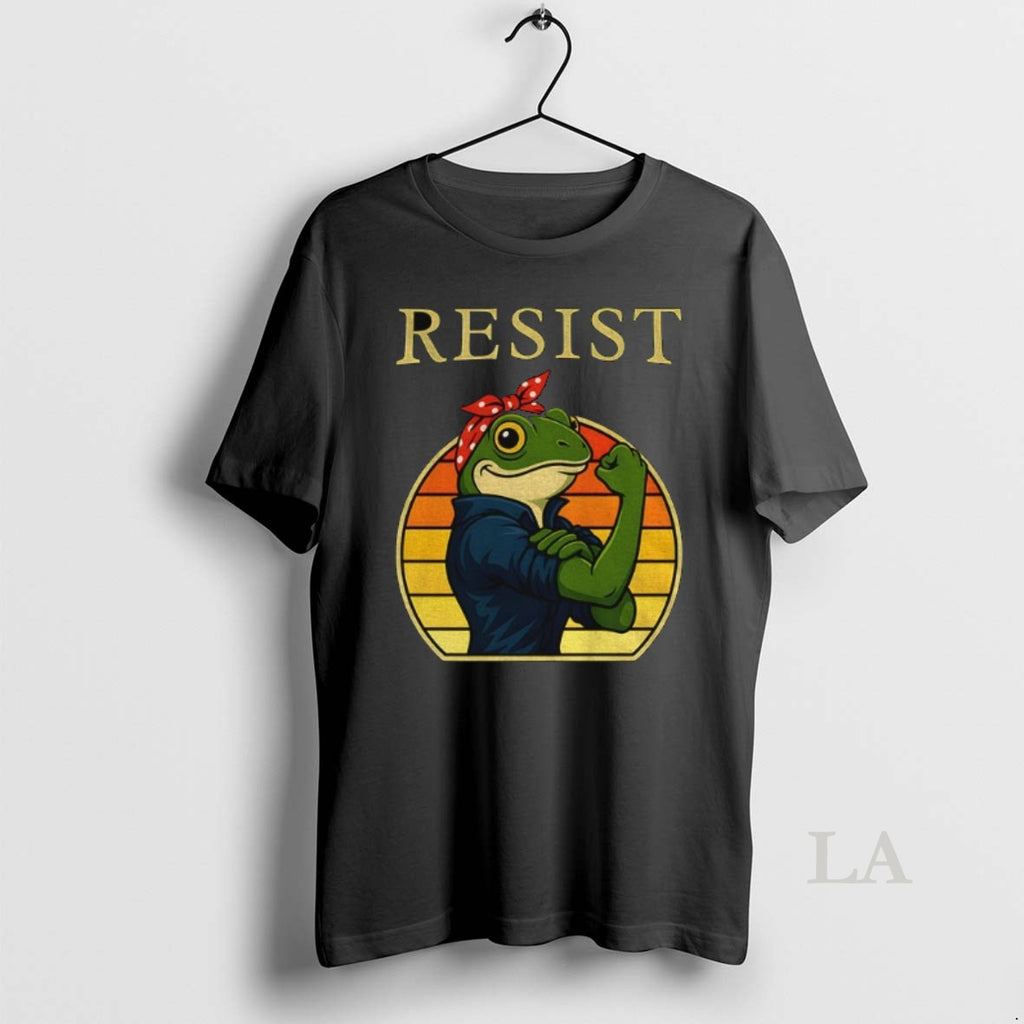 Original Resist Frog Portland Rosie The Riveter Funny Political