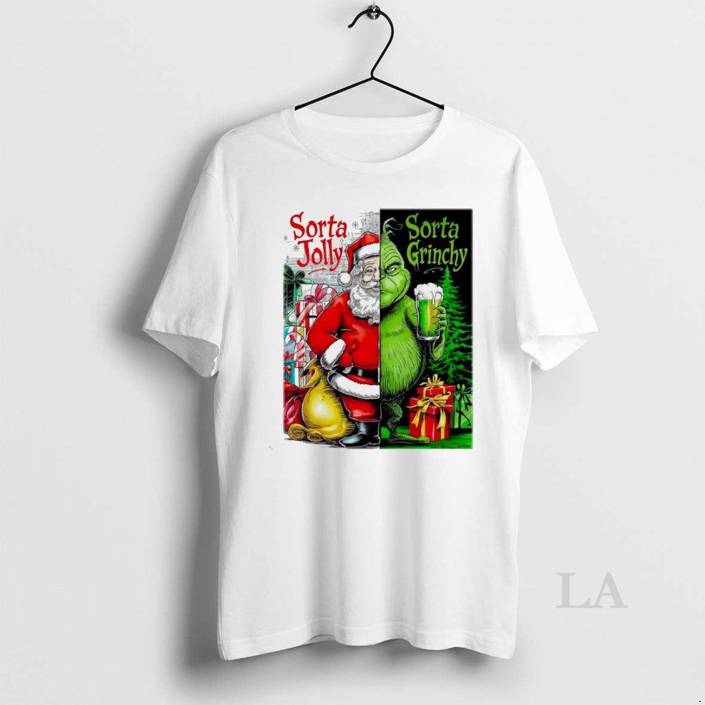 Original Santa Claus X Grinch Sorta Jolly Sorta Grinch Christmas White