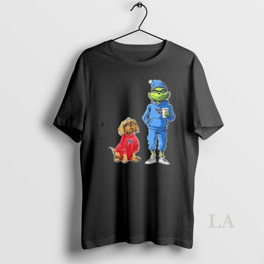 Original Tennessee Titans Grinch And Dog Christmas Football 2025