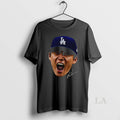 Original Yoshinobu Yamamoto Big Face Fan Inspired Los Angeles Dodgers Meme Signature