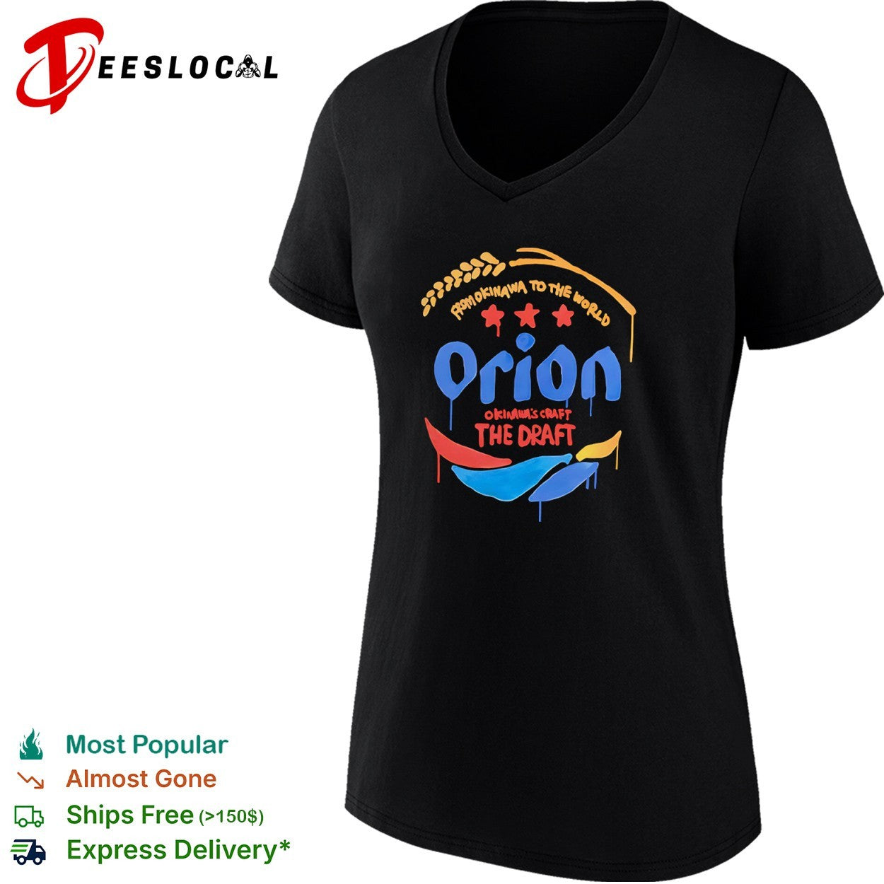 Orion from Okinawa to the world Okinawas craft the draft beer brand logo shirt