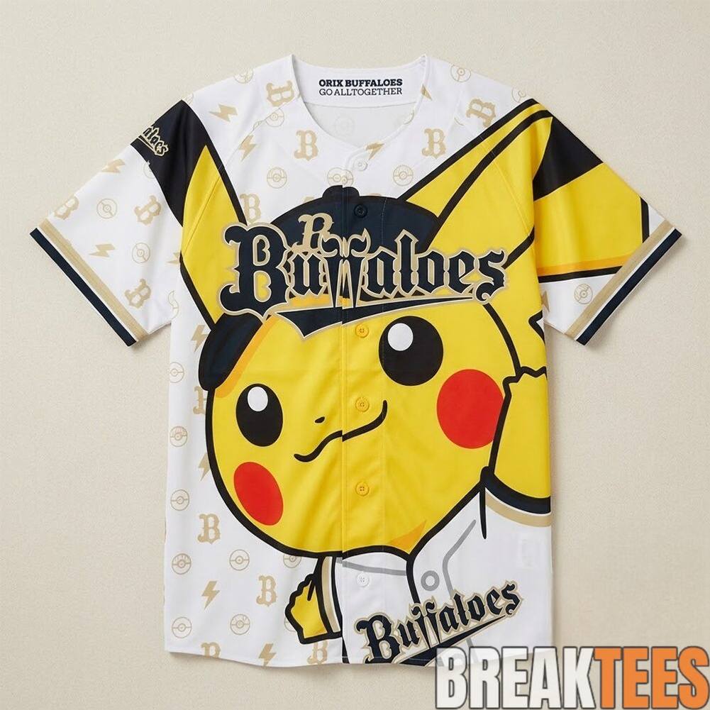 Orix Buffaloes x Pokemon Pikachu Special Baseball Jersey