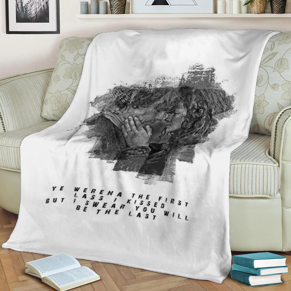 Outlander quote 6 Fleece Throw Blanket