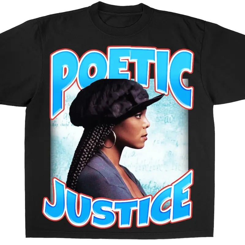 "POETIC JUSTICE 1993" VINTAGE BOOTLEG Casual Menswear T-Shirts
