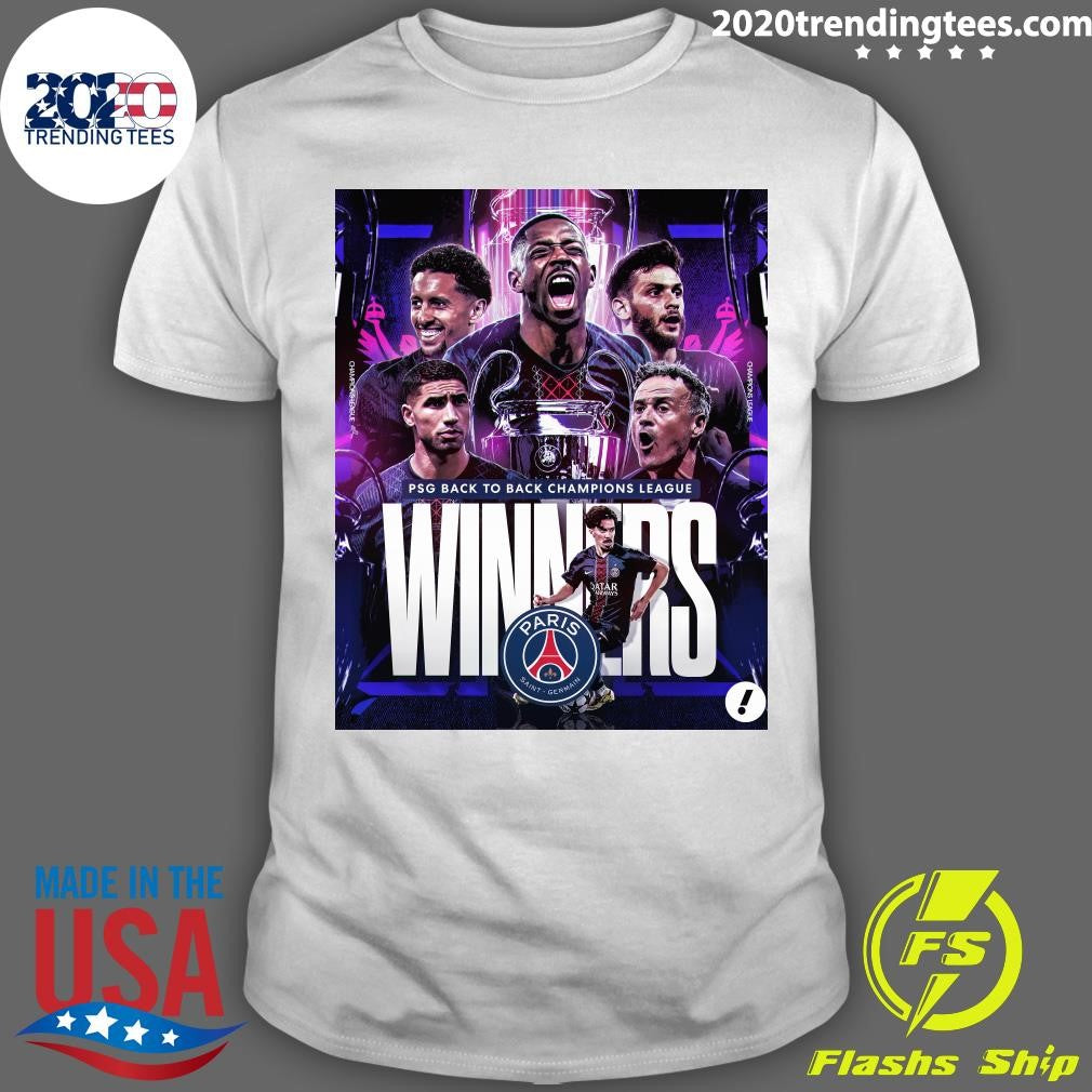 Paris Saint-Germain defeats Arsenal in a penalty shootout to win the UEFA Champions League Final Shirt