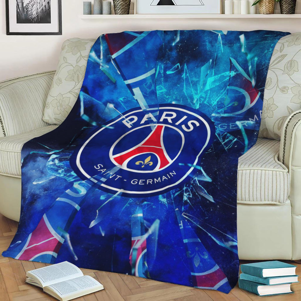 Paris Saint Germain FC Fleece Throw Blanket
