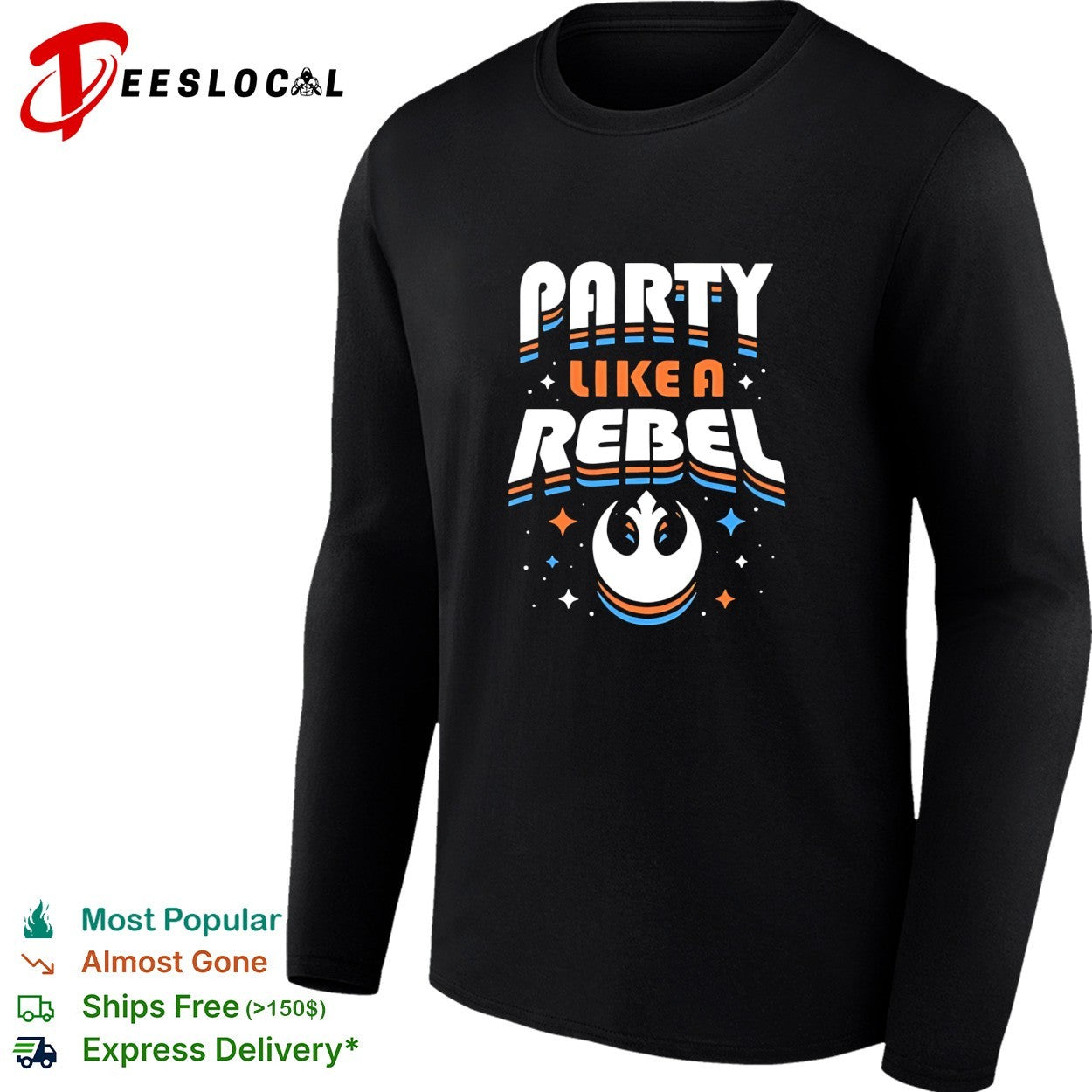 Party like a rebel Star Wars Rebel Alliance logo retro shirt