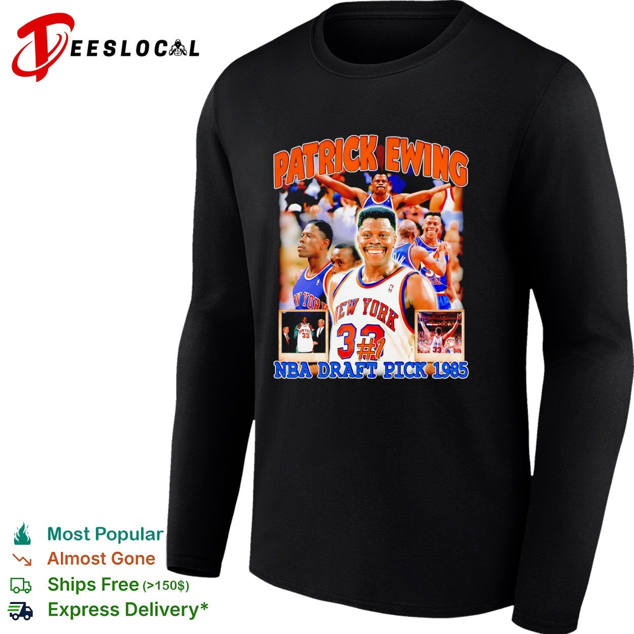 Patrick Ewing New York Knicks NBA Draft Pick 1985 Basketball shirt