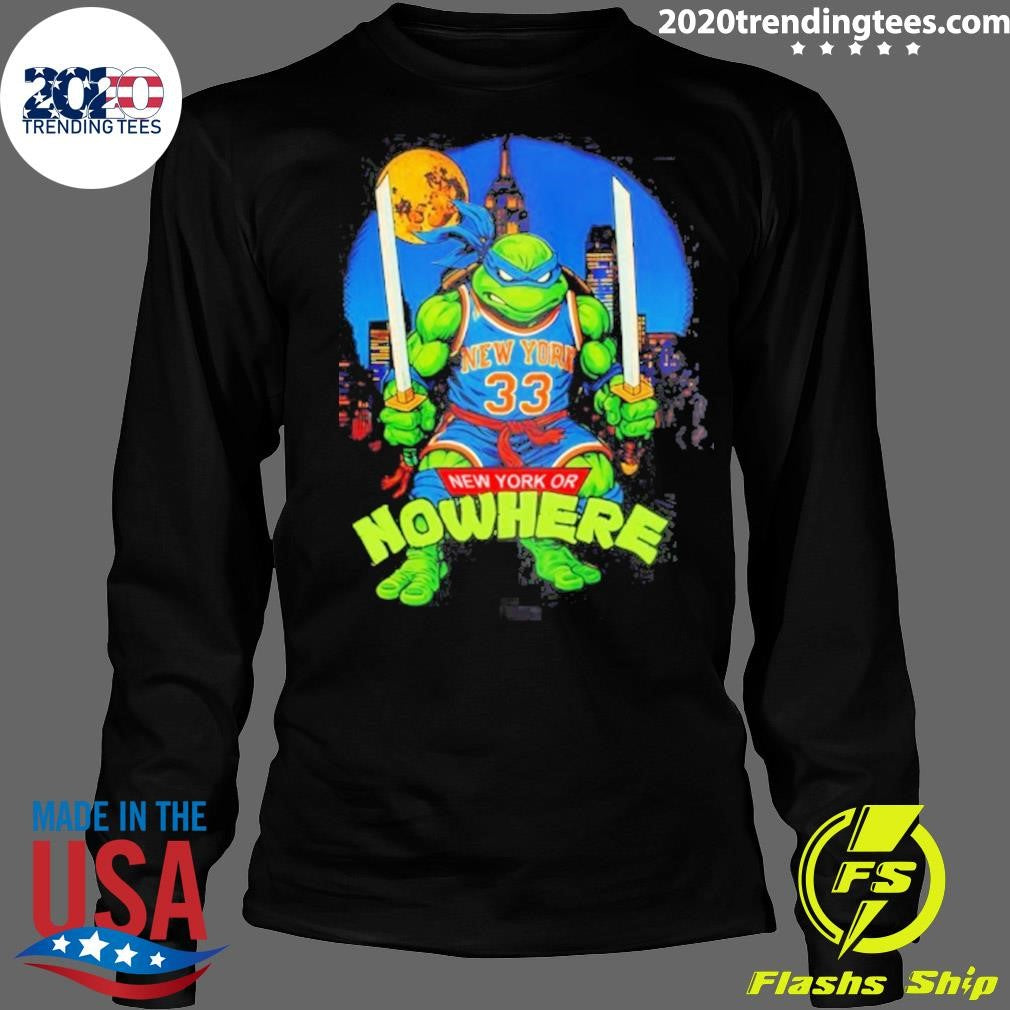 Patrick Ewing X Ninja Turtles Ny Or Nowhere New York Knicks Basketball Nba 2026 Shirt