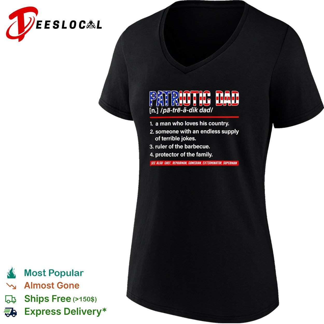 Patriotic Dad a man who loves his country flag shirt