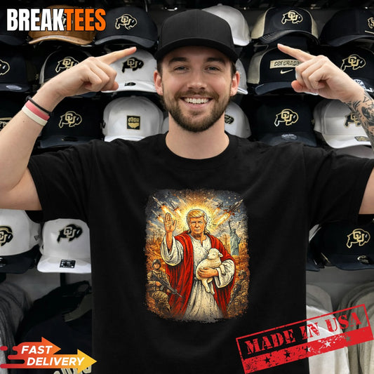Patriotic Trump Jesus Christian Healer Savior Faith Freedom Shirt
