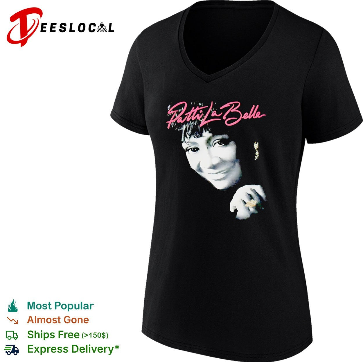 Patti LaBelle Black and White Portrait Shirt