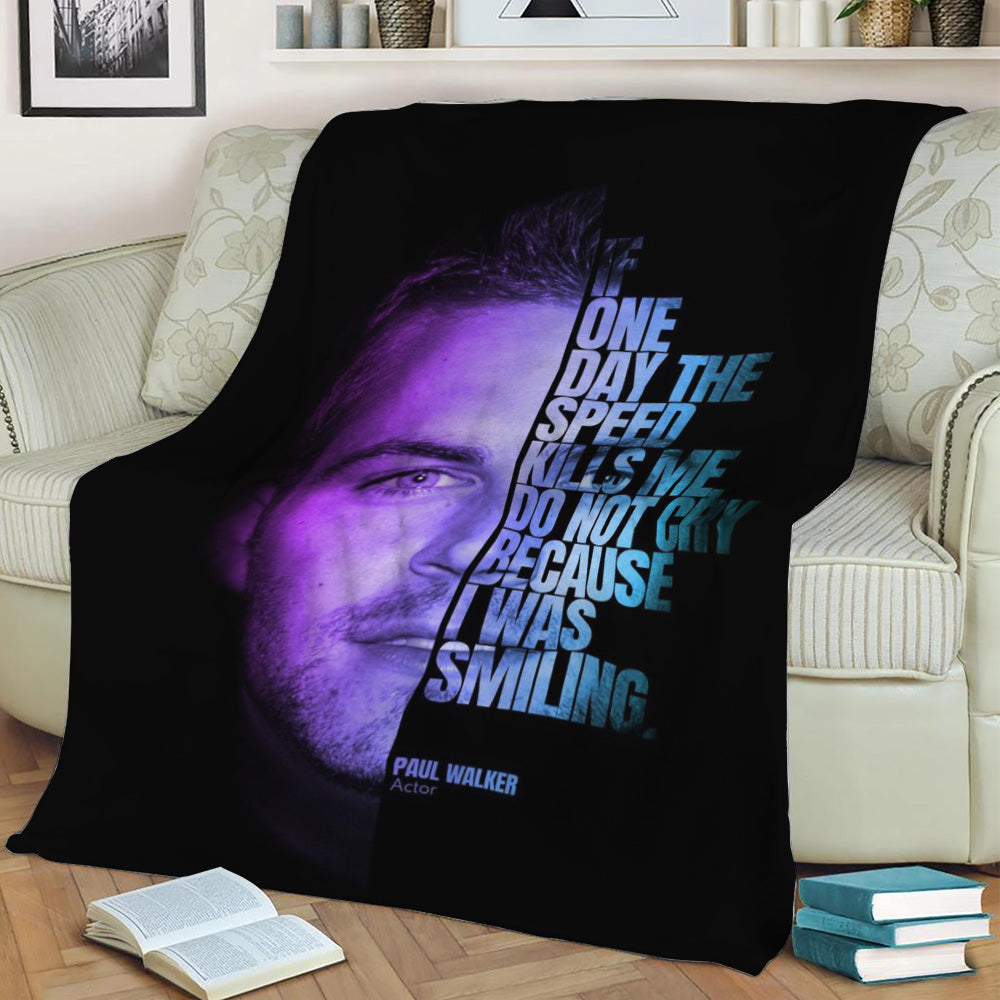 Paul Walker Quote Movie Fleece Throw Blanket