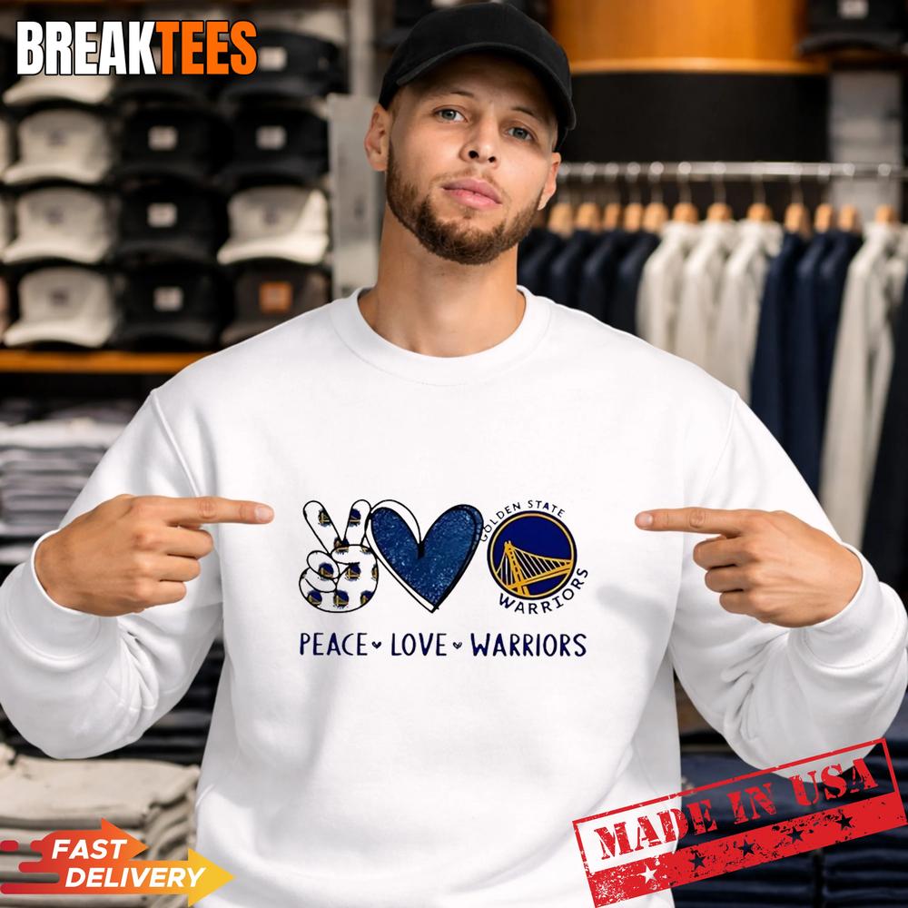 Peace Love Golden State Warriors NBA Shirt