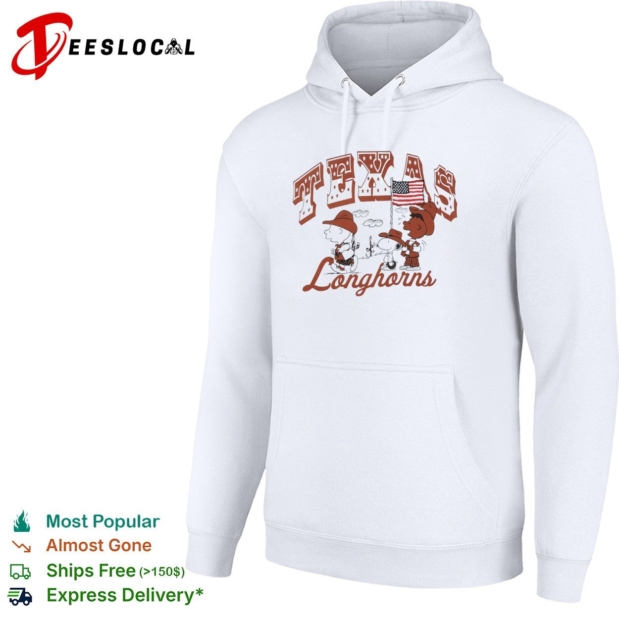 Peanuts Charlie Brown Snoopy Franklin Texas Longhorns NCAA Shirt