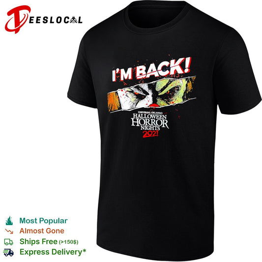 Pennywise IT I am back Universal Orlando Halloween Horror Nights 2021 shirt