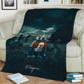 Pennywise-It (Tim Curry) Fleece Throw Blanket