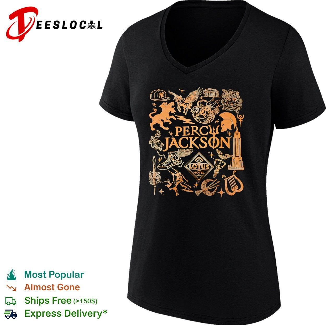Percy Jackson Lotus Hotel and Casino Empire shirt