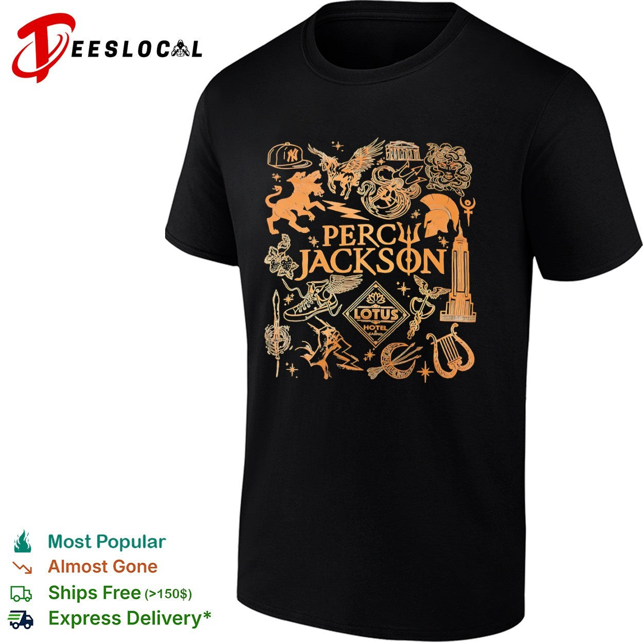 Percy Jackson Lotus Hotel and Casino Empire shirt