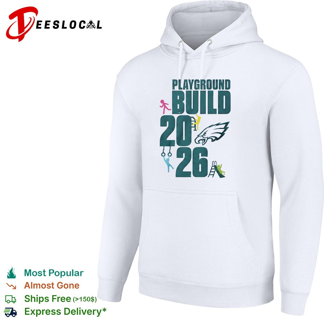 Philadelphia Eagles Playground Build 2026 NFL Football Team Logo Kids Play Shirt