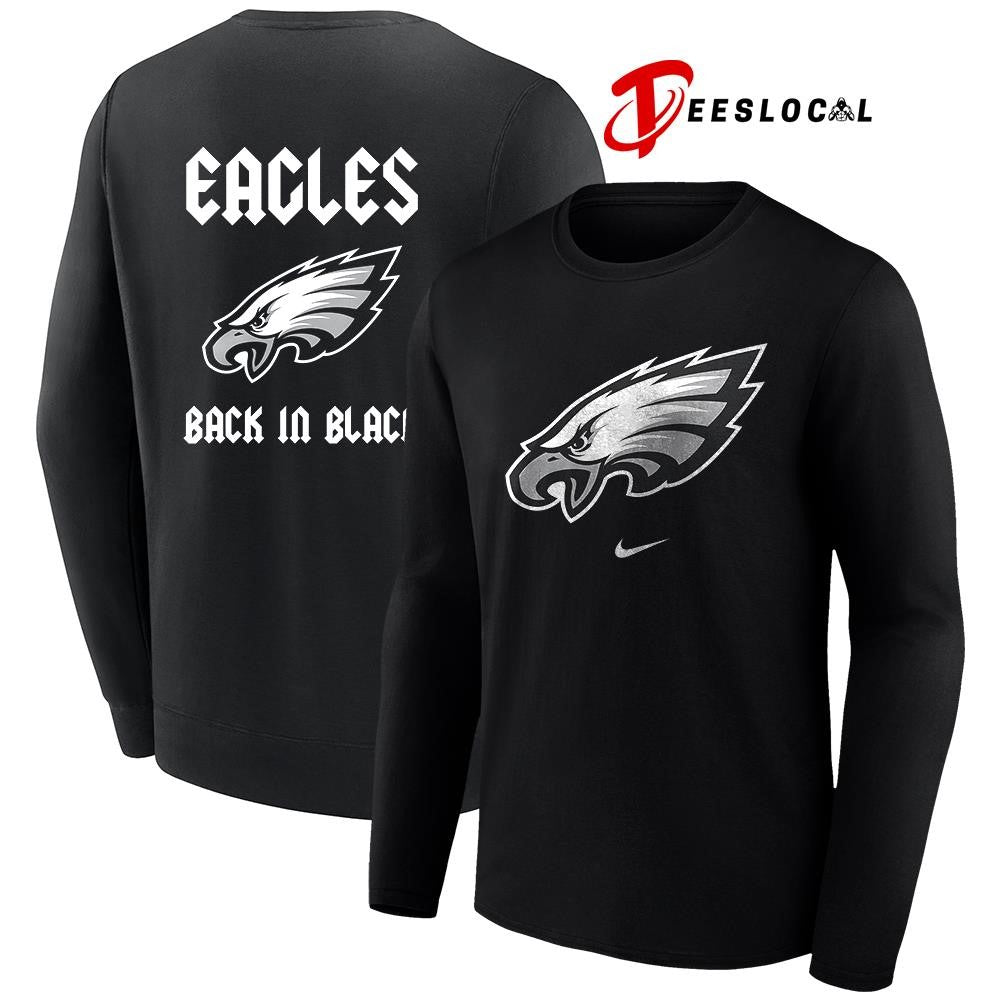 Philadelphia Eagles back in black logo shirt