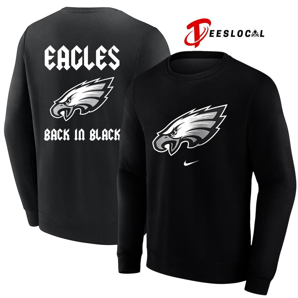 Philadelphia Eagles back in black logo shirt