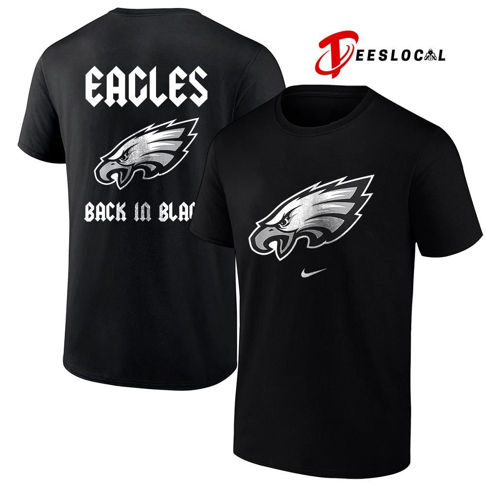 Philadelphia Eagles back in black logo shirt