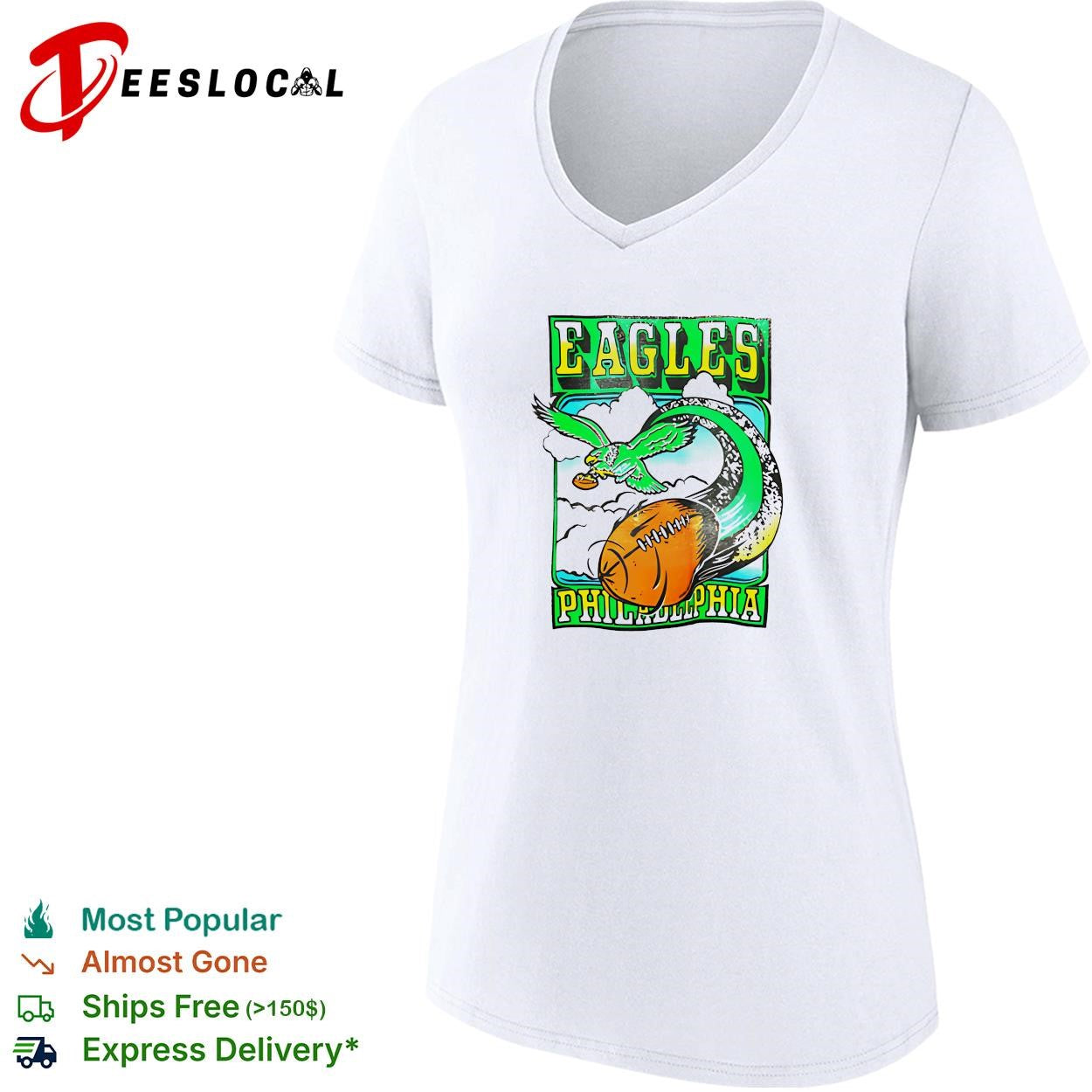 Philadelphia Eagles football mascot vintage retro graphic shirt