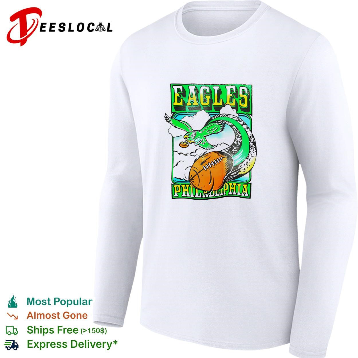 Philadelphia Eagles football mascot vintage retro graphic shirt