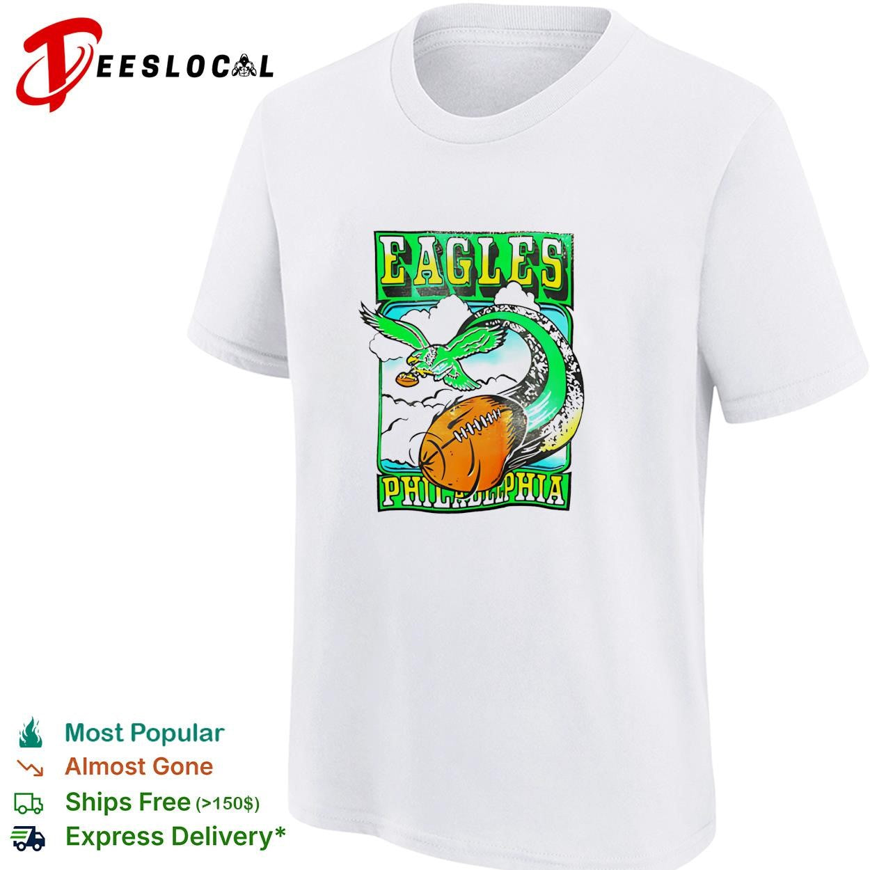 Philadelphia Eagles football mascot vintage retro graphic shirt