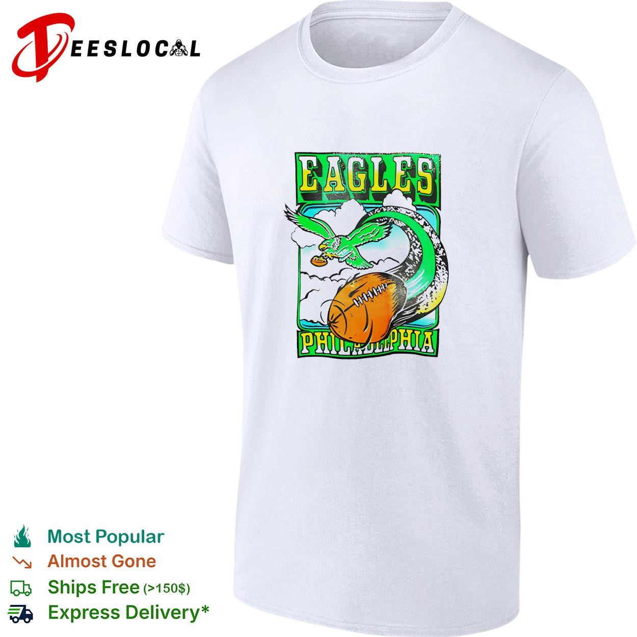 Philadelphia Eagles football mascot vintage retro graphic shirt