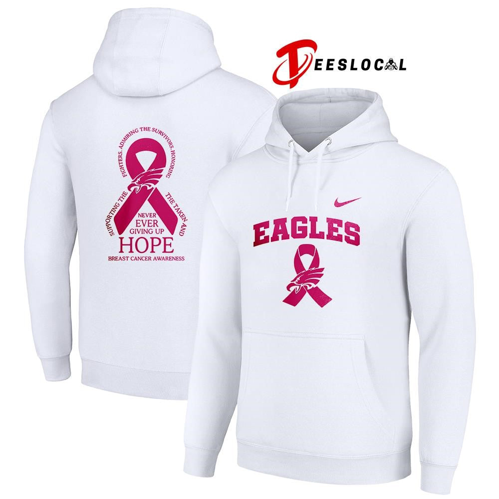 Philadelphia Eagles never ever giving up hope breast cancer awareness shirt