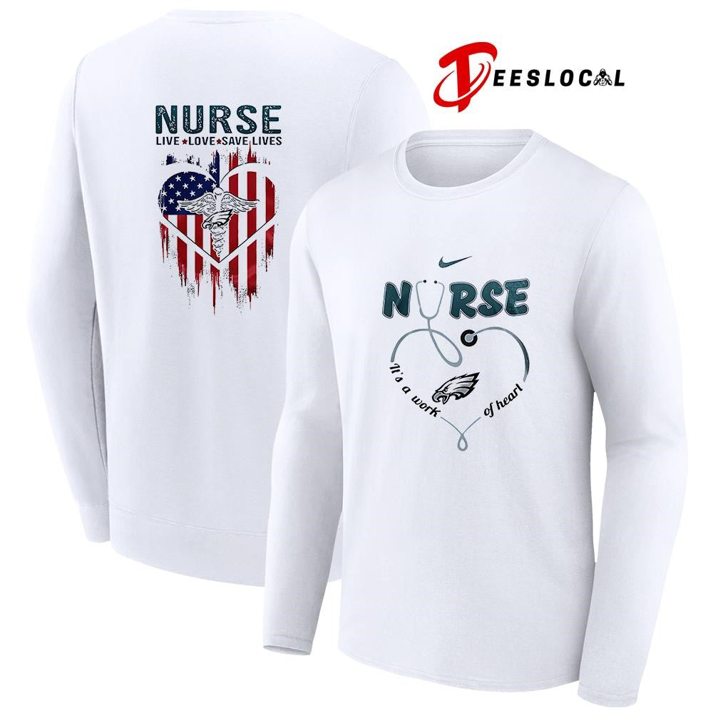 Philadelphia Eagles x Army nurse it’s a work of heart shirt