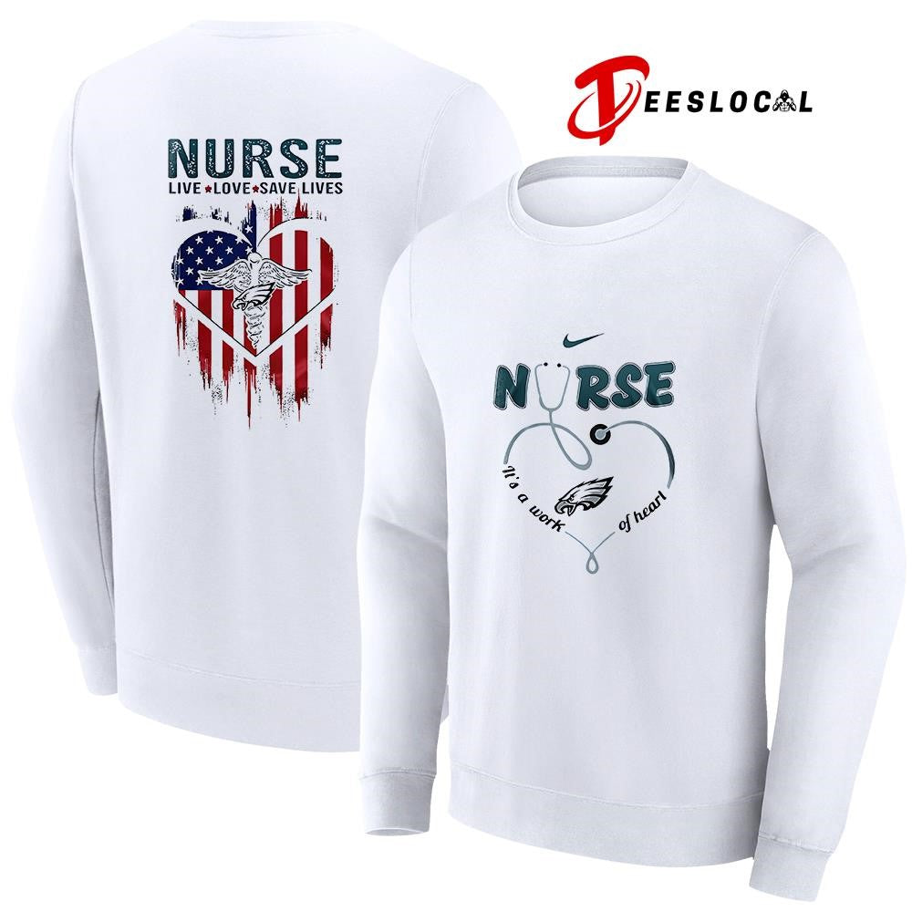 Philadelphia Eagles x Army nurse it’s a work of heart shirt