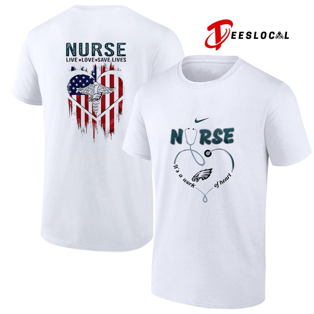 Philadelphia Eagles x Army nurse it’s a work of heart shirt