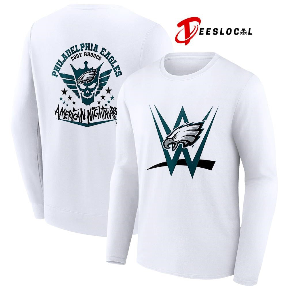 Philadelphia Eagles x Cody Rhones American nightmare logo shirt