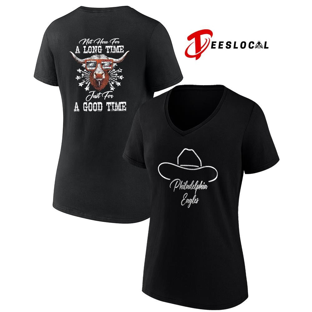 Philadelphia Eagles x George Strait not here for a long time just for a good time shirt