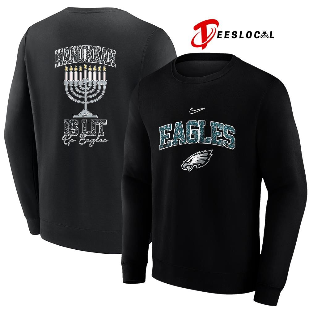 Philadelphia Eagles x Happy Hanukkah is lit shirt