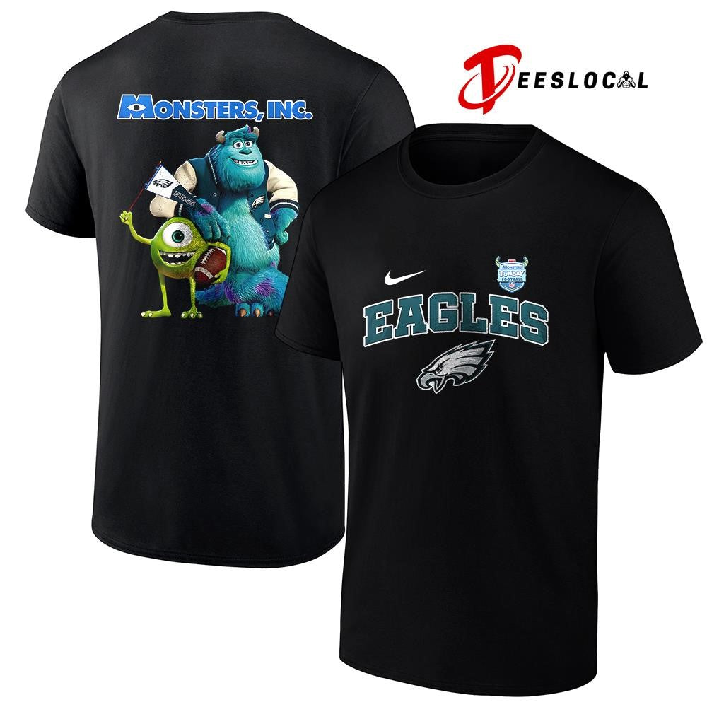 Philadelphia Eagles x Monsters inc cartoon shirt