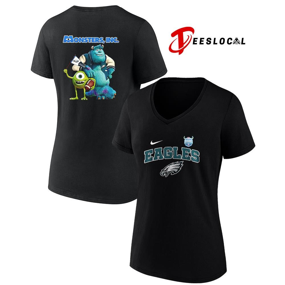 Philadelphia Eagles x Monsters inc cartoon shirt