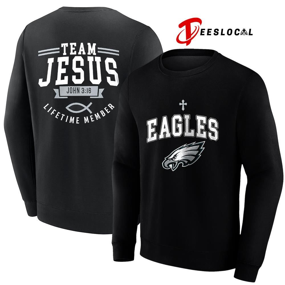 Philadelphia Eagles x team Jesus lifetime member John 3 16 logo shirt