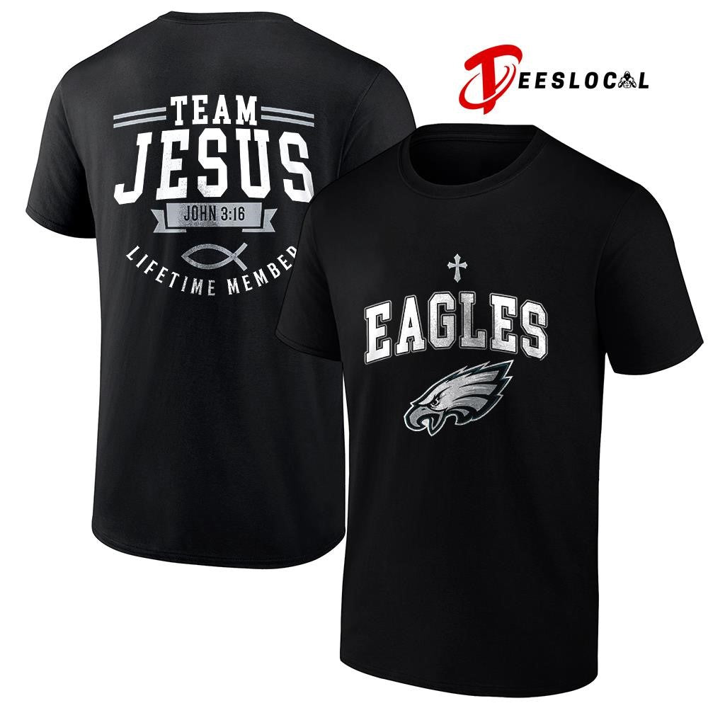 Philadelphia Eagles x team Jesus lifetime member John 3 16 logo shirt