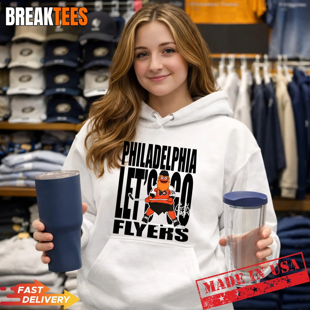 Philadelphia Flyers Gritty Mascot Let’s Go NHL Licensed T-Shirt