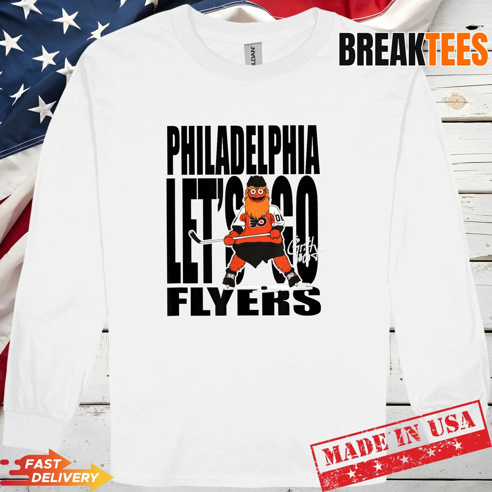 Philadelphia Flyers Gritty Mascot Let’s Go NHL Licensed T-Shirt