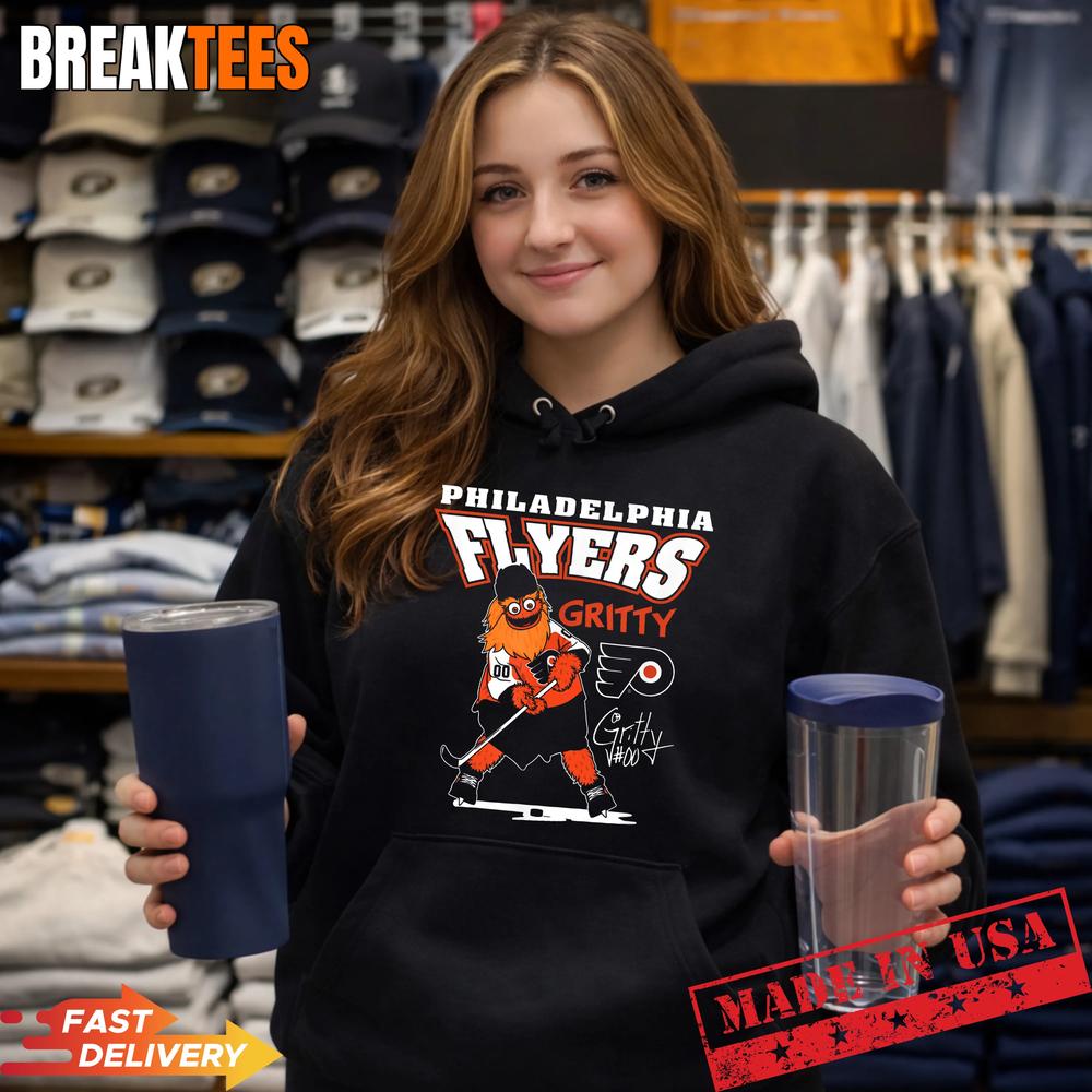 Philadelphia Flyers Gritty Mascot Signature NHL Licensed Shirt