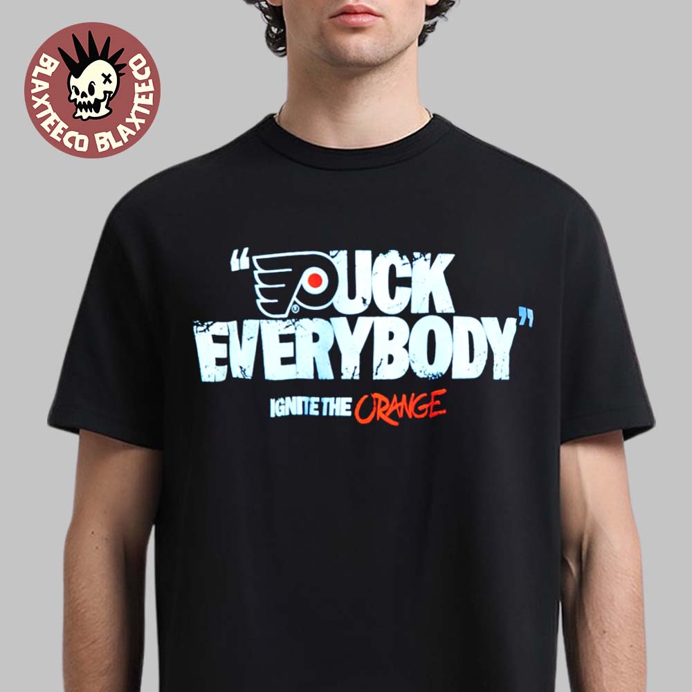 Philadelphia Flyers NHL Merch Puck Everybody Ignite The Orange T-Shirt