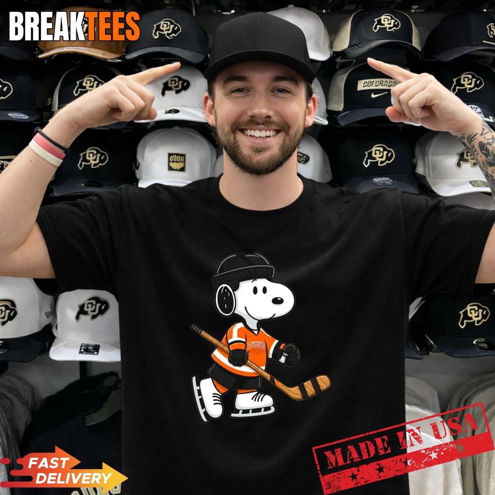 Philadelphia Flyers-Snoopy Hockey Beagle T-Shirt