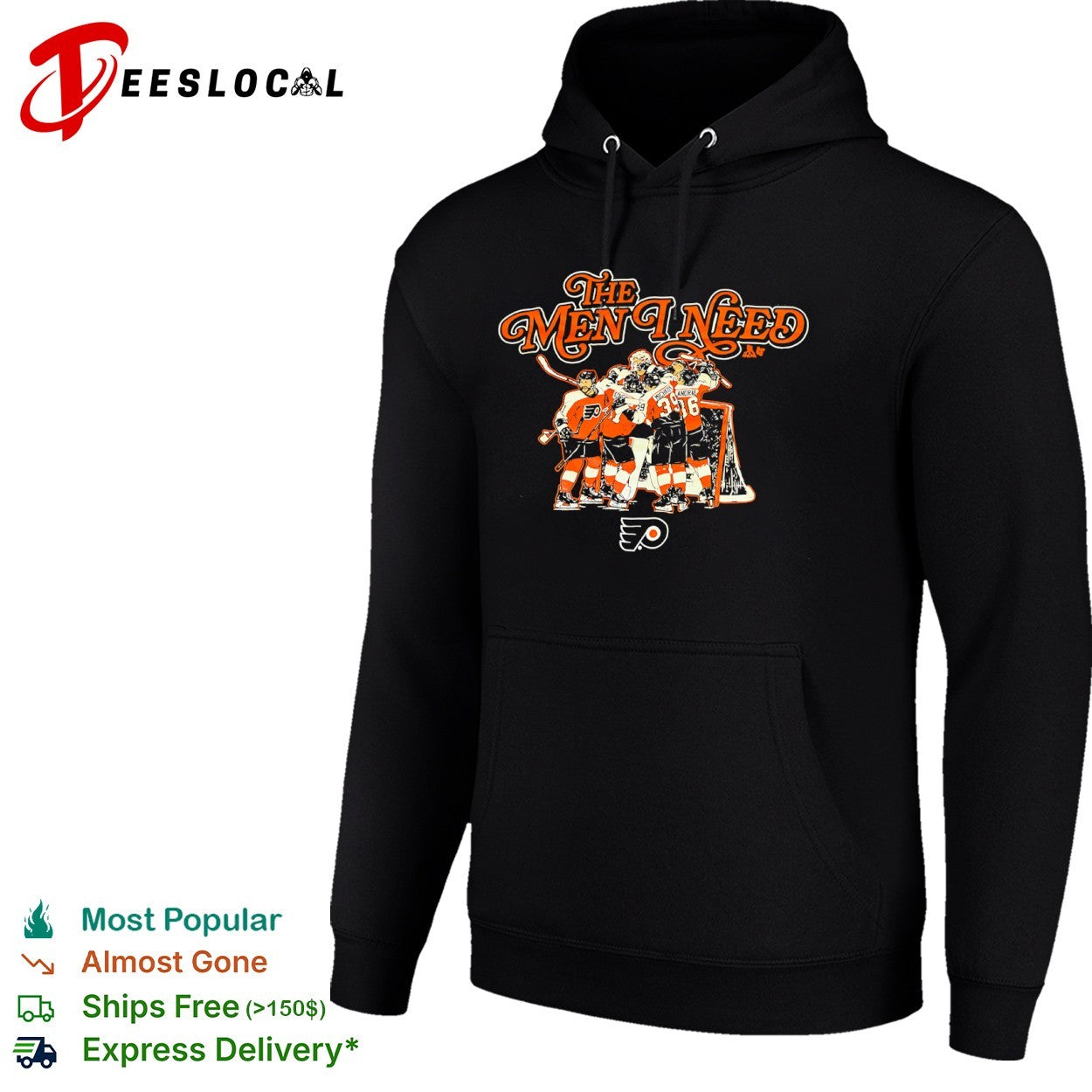 Philadelphia Flyers hockey team players hugging the men I need shirt
